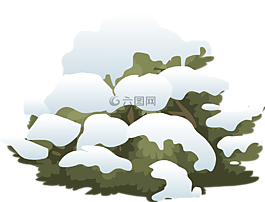 布什,灌木,雪
