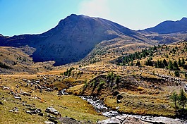 法國(guó),山,谷