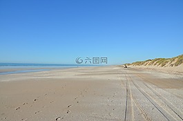 海灘,沙,海景