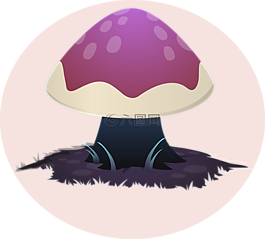 蘑菇,粉紅色,自然