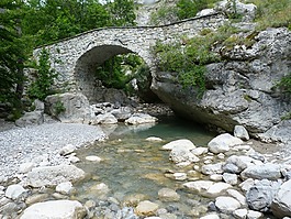 橋,老,山