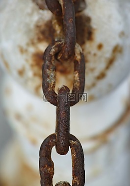 链,生锈的,详细