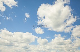 天空,藍色,云