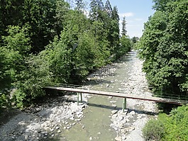 峽谷,橋,河