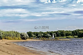 易北河,elbufer,帆船