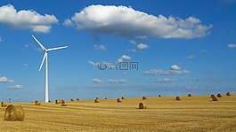 景觀,風(fēng)力發(fā)電機組,天空