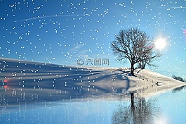 冬天,雪,降雪