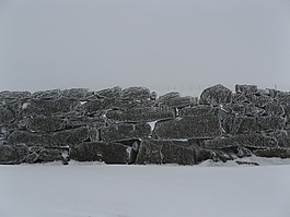 墻,雪,冬天