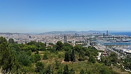 巴塞羅那,西班牙,天際線