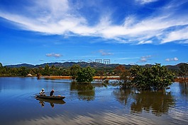 蓝色,湖泊,水