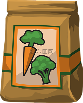 蔬菜,纸袋,胡萝卜