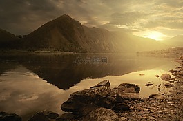 自然,景觀,山