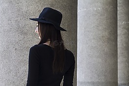 人,女孩,黑