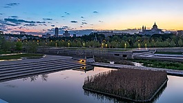 黎明,城市,早上
