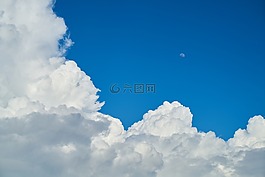 天空,云,藍色