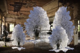 雪,空間,幻想