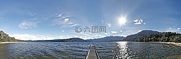 新西蘭,湖hauroko,全景