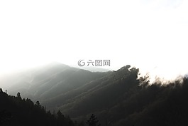 山,高原,云