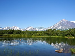 森林湖,森林,山