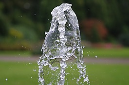 噴泉,水,滴