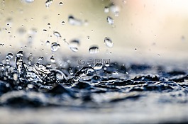 一滴水,下降,特寫