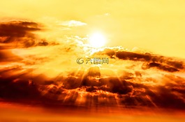 天空,火焰,多云