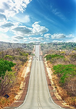 路,天空,云