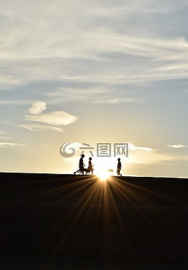 日落,太陽,波士頓