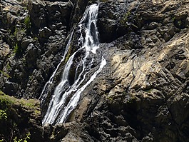 瀑布,河,水