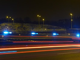 夜,晚上,光徑