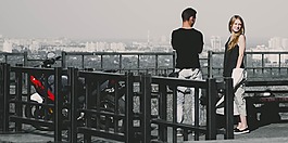 全景,愛情,晚上