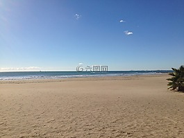 海灘,海,景觀