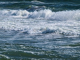 波,海,噴霧