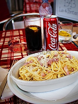 意大利面,carbonara,午餐