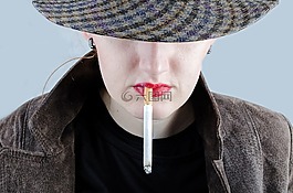 煙,年輕,人類