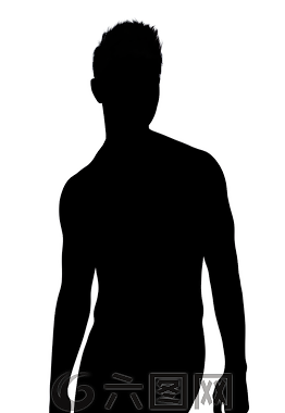 剪影,男子,赤裸裸