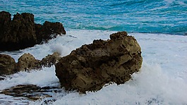 波,砸,巖質(zhì)海岸