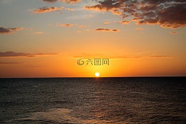 mar,海洋,日落