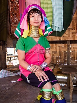 長(zhǎng)頸鹿婦女,kayan 人,緬甸