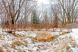 行人天橋,冬天,雪