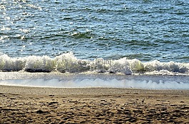 海灘,海,波