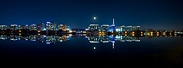 夜景,城市,全景