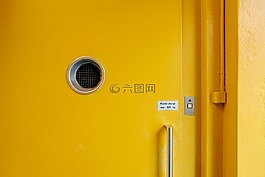黃色,門,孔