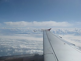 飛機(jī),翼,云