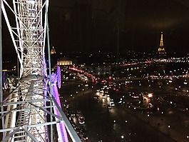 巴黎,摩天輪,夜色