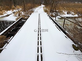 雪,徑,橋