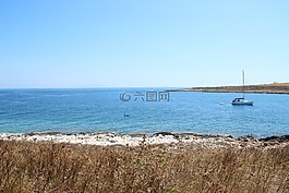 海洋,灣,船