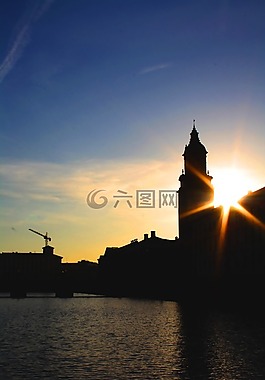 哥德堡,瑞典,日落
