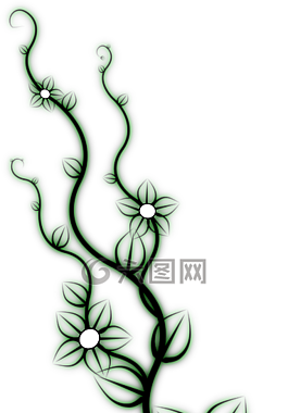 裝飾,花,葉子