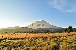 景观,火山,山